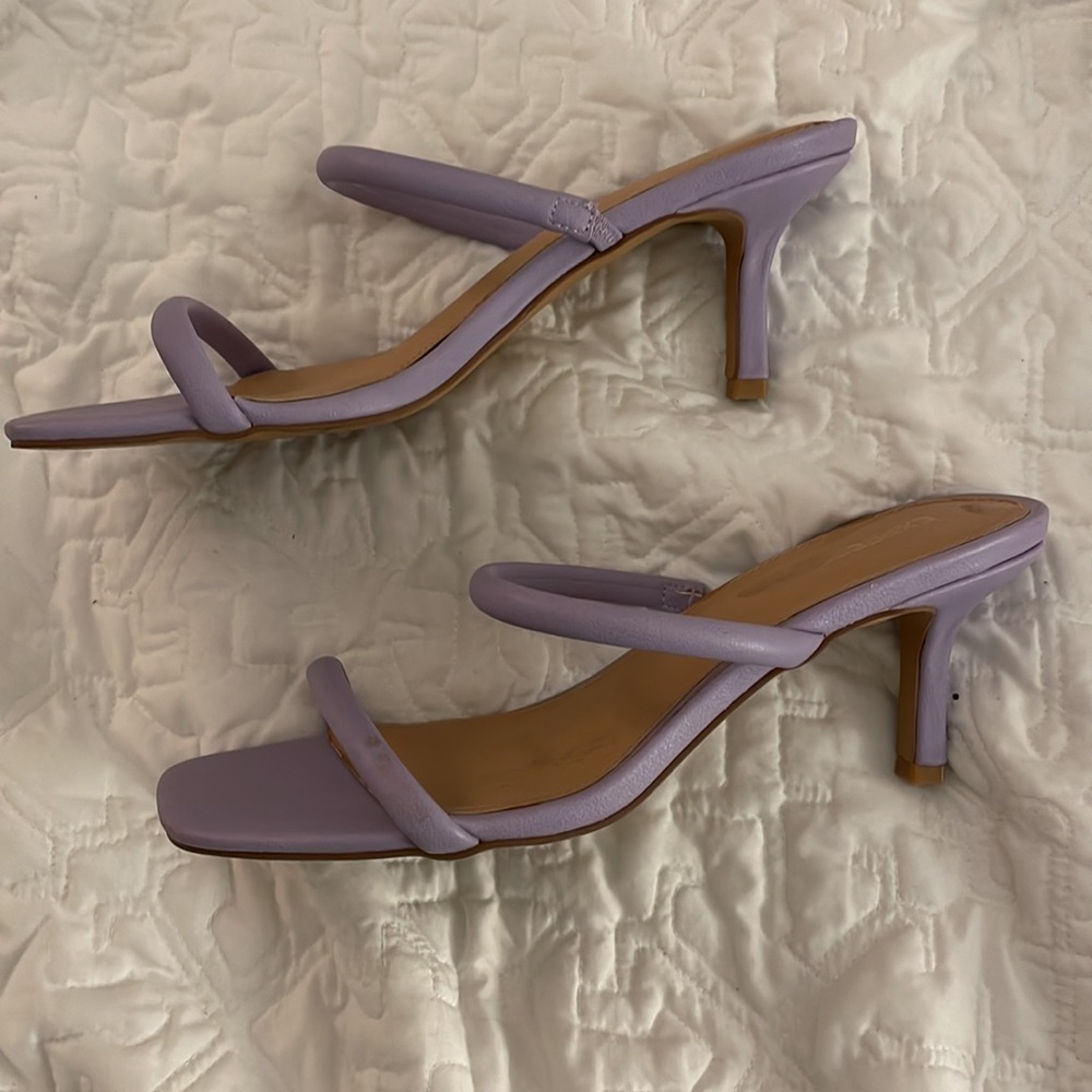 Express lilac strappy heel sandals